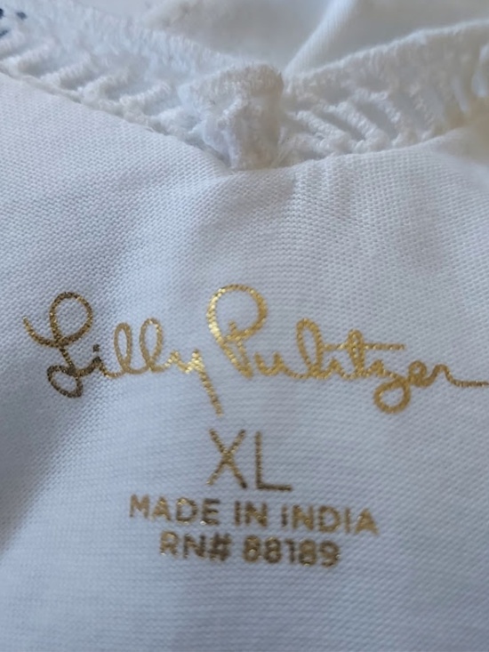 Lily Pulitzer White Lace Tank Top Size XL - Picture 5 of 6